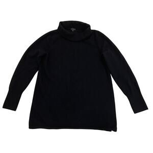 Talbots L Black Cashmere Turtleneck | Old Money Classic, Pure Luxe Staple $280